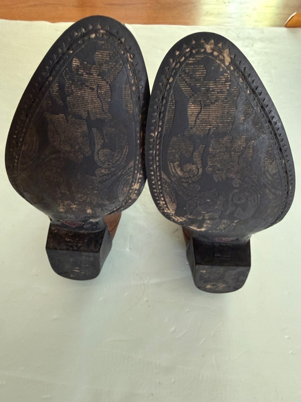 ARIAT Women’s 10 Heritage R Toe Western Boots Distressed Brown Coastal Cowgirl - Picture 8 of 15